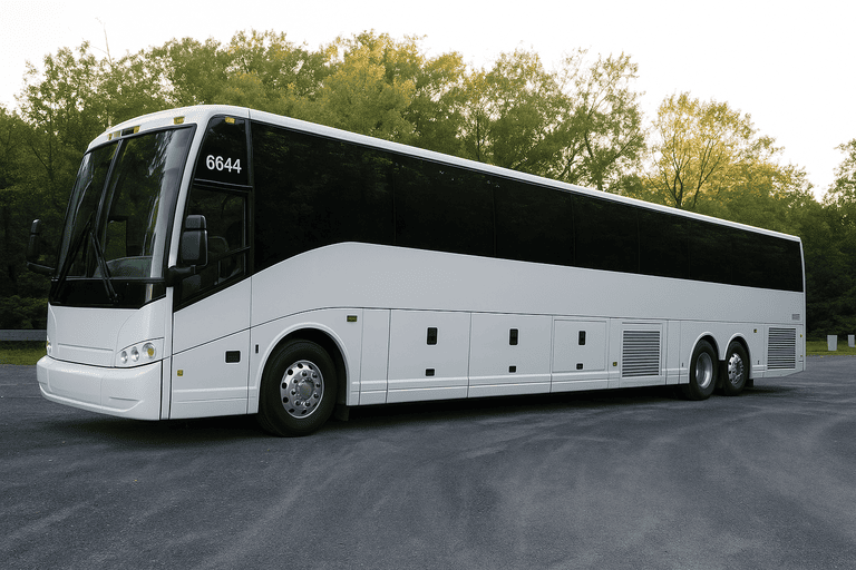 exterior of Charter Bus Rental Murfreesboro coach bus