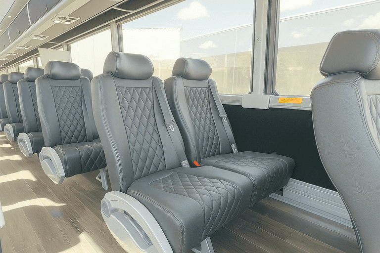 interior of Charter Bus Rental Murfreesboro charter bus